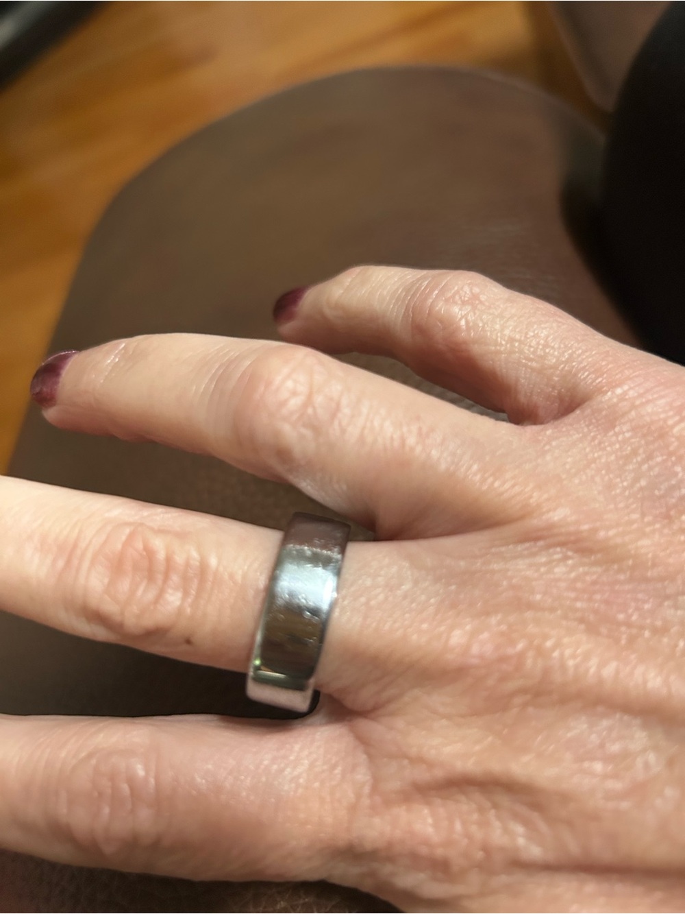 Oura 4 size 9 Silver Wide Band Ring
